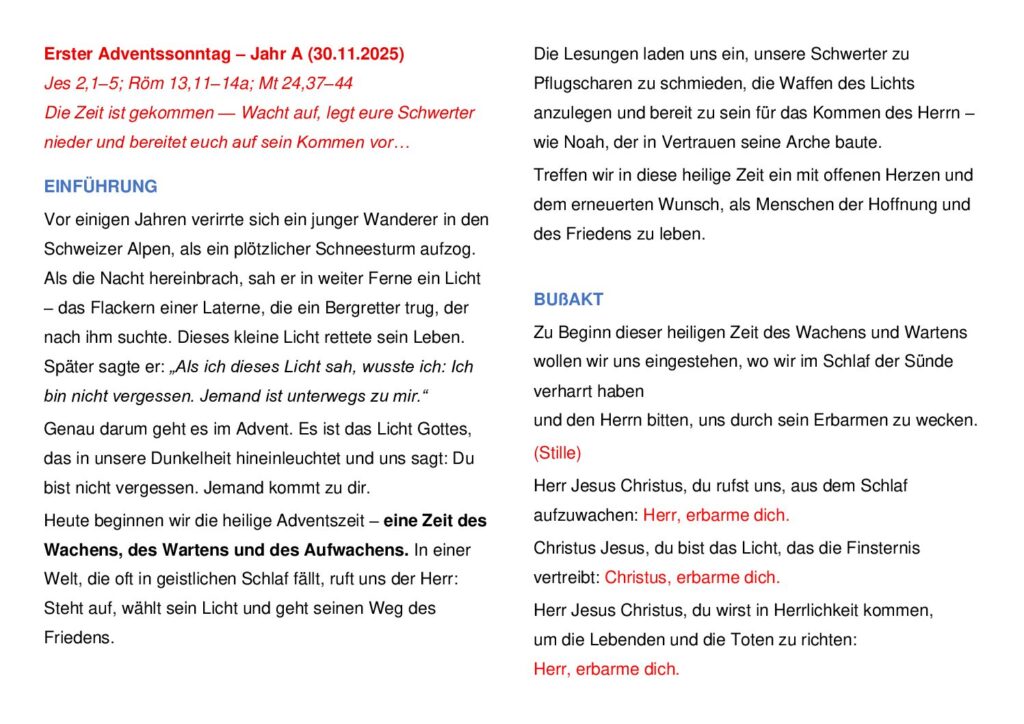thumbnail of 1. Woche des Advents – Jahr A – 2025