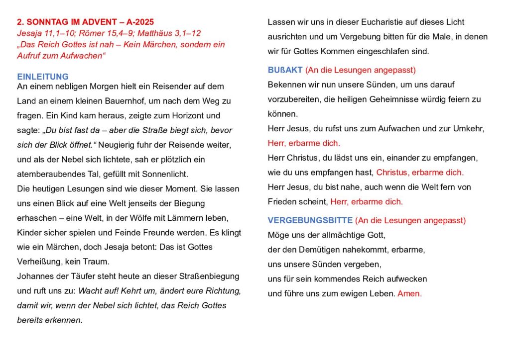 thumbnail of 2. Woche des Advents – Jahr A – 2025