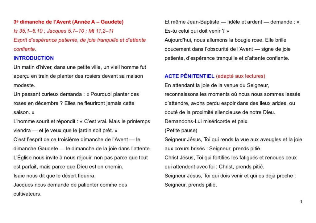 thumbnail of 3? semaine de l?Avent – Année A – 2025