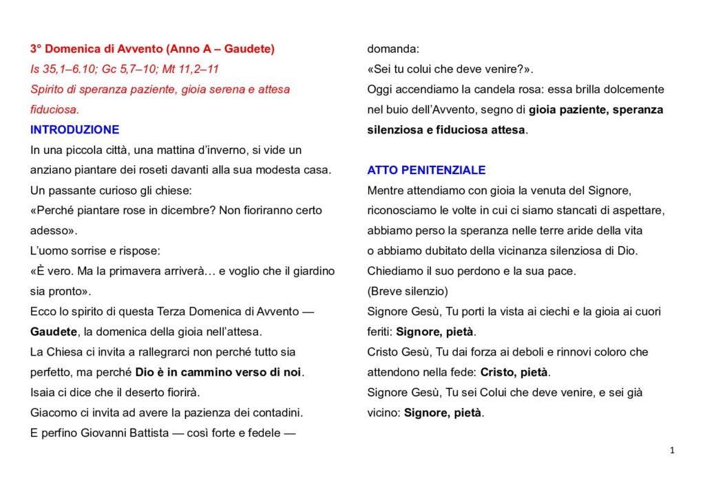 thumbnail of 3. Settimana di Avvento – Anno A – 2025