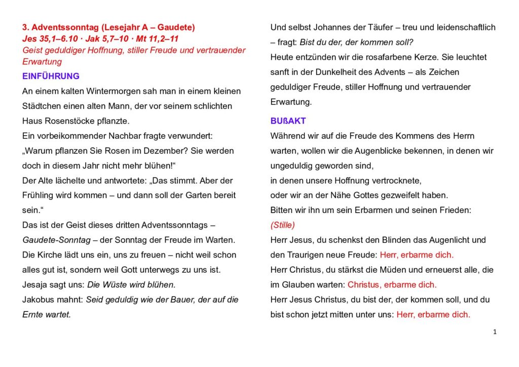 thumbnail of 3. Woche des Advents – Jahr A – 2025