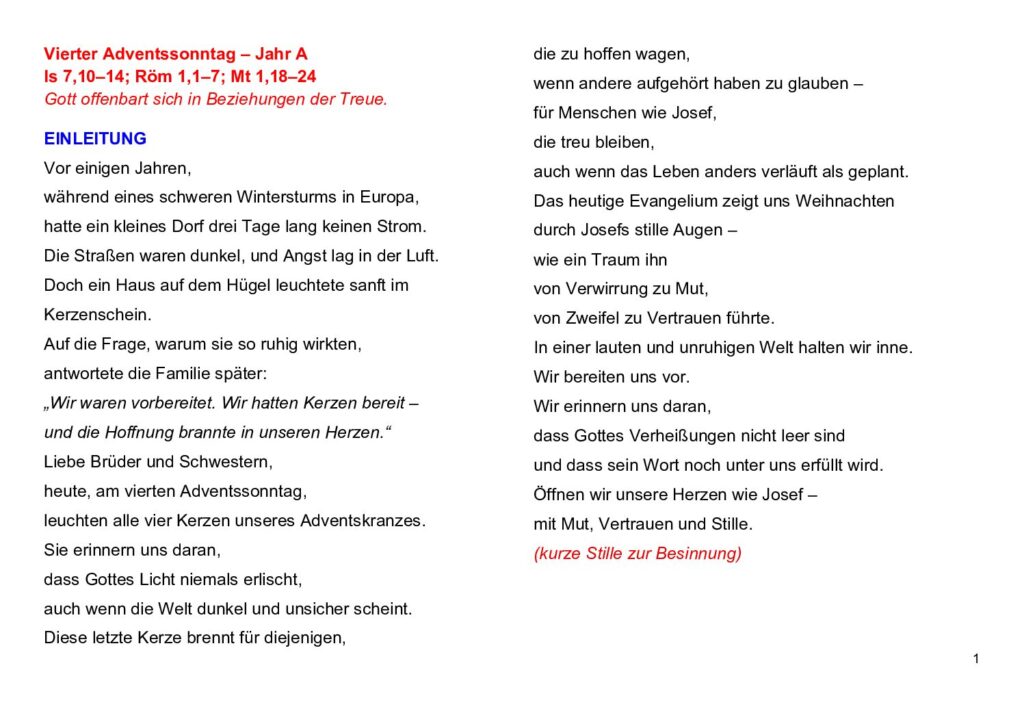 thumbnail of 4. Woche des Advents – Jahr A – 2025 (German)