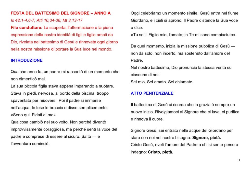 thumbnail of 1ª settimana del Tempo Ordinario – Anno A – 2026 (Italian)