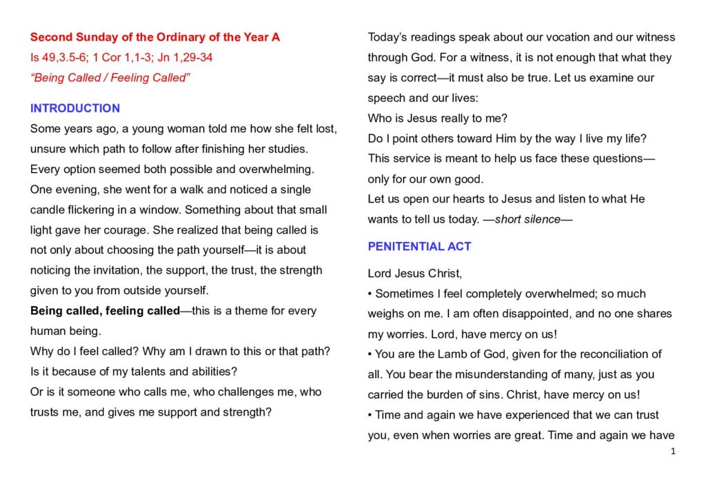 thumbnail of 2. Week Ordinary of Year (A) 2026 – English