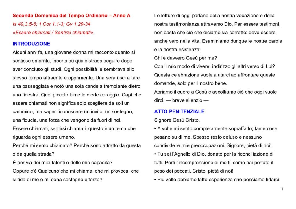 thumbnail of 2ª Settimana del Tempo Ordinario – Anno A – 2026 -Italian