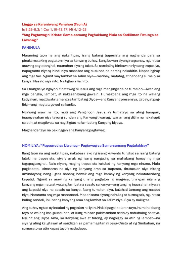 thumbnail of 3rd Sunday Ordinary Time 2026 (A) – Filipino