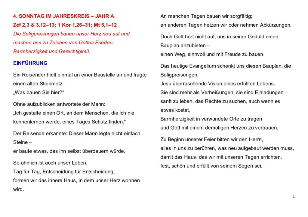 thumbnail of 4. Woche des Jahreskreis 2026 (A) – Deutsch