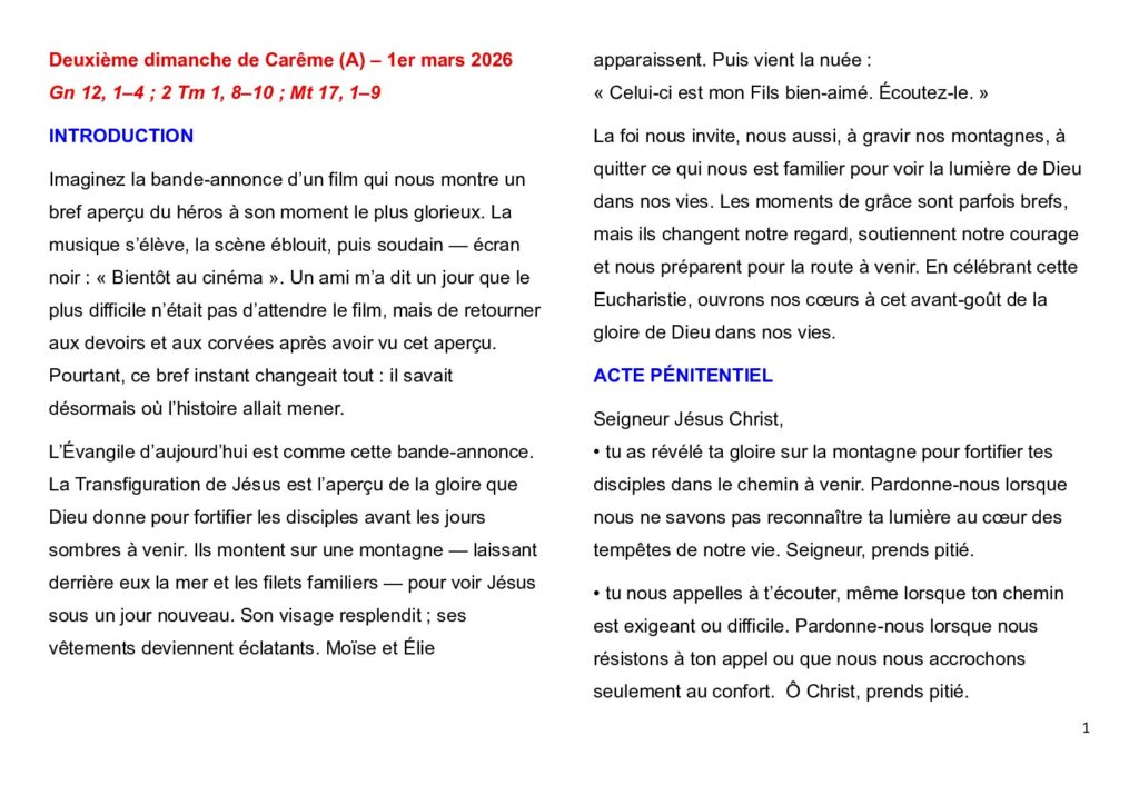thumbnail of 2ᵉ Semaine de Carême – A -2026 – French