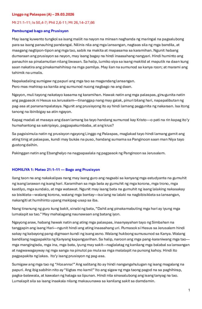 thumbnail of Holy Week (A) 2026 – Filipino