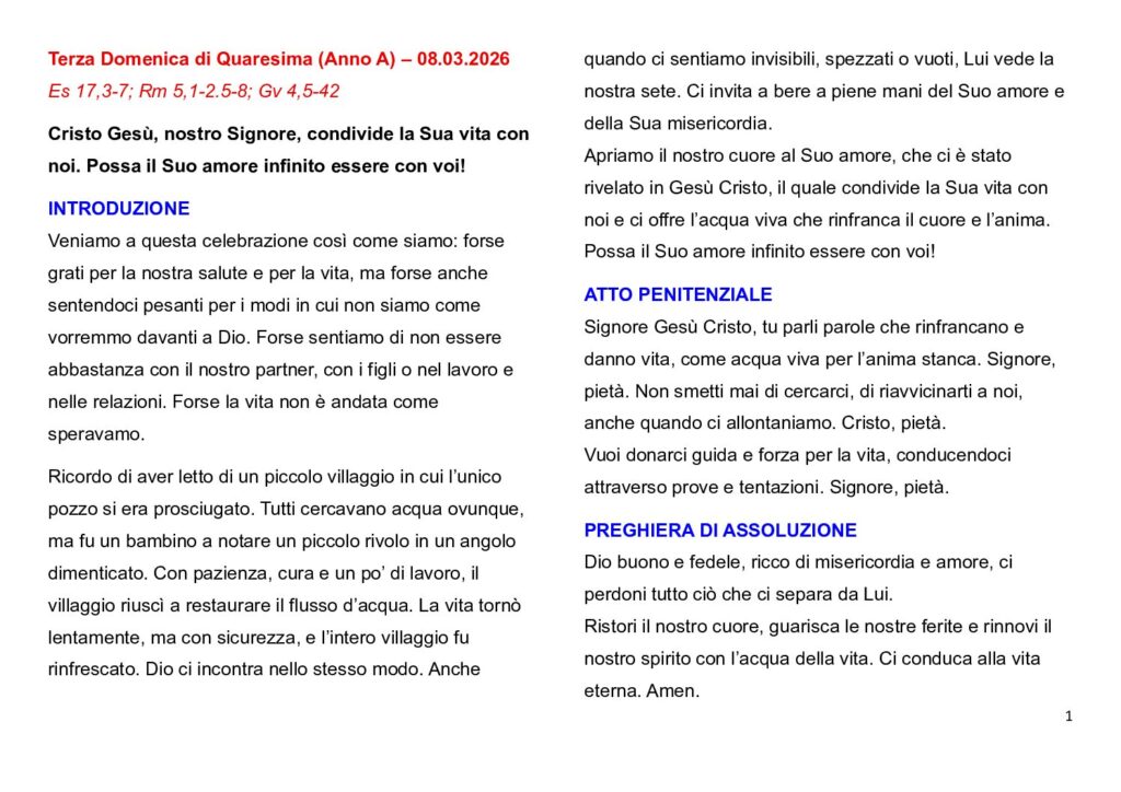 thumbnail of Terza Settimana di Quaresima (A) 2026-Italiano