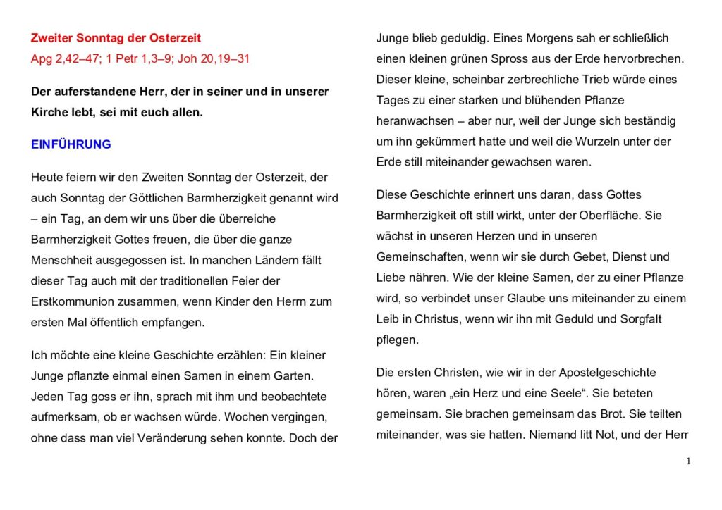 thumbnail of 2. Woche der Osterzeit -A – 2026 – Deutsch