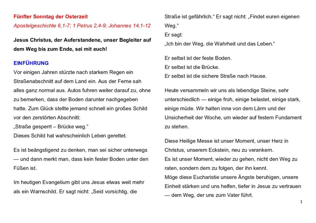 thumbnail of 5. Woche der Osterzeit -A – 2026 – Deutsch