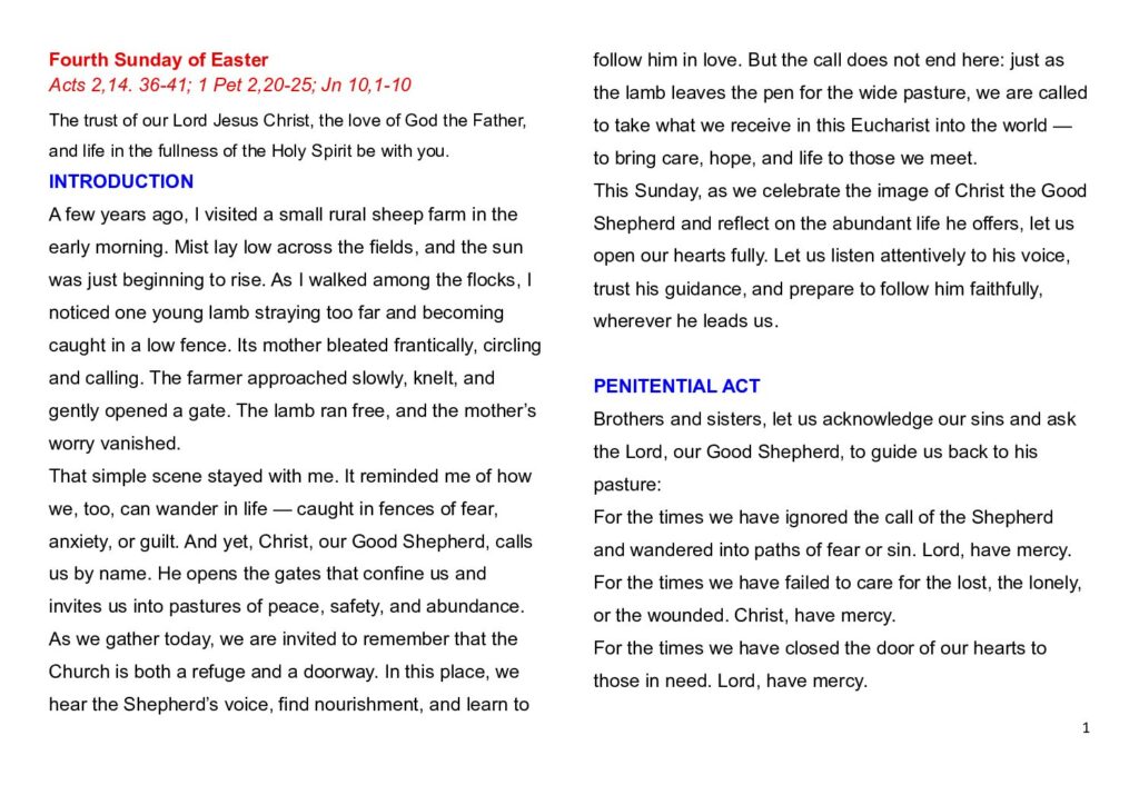 thumbnail of Fourth Week of Easter -A – 2026 – English