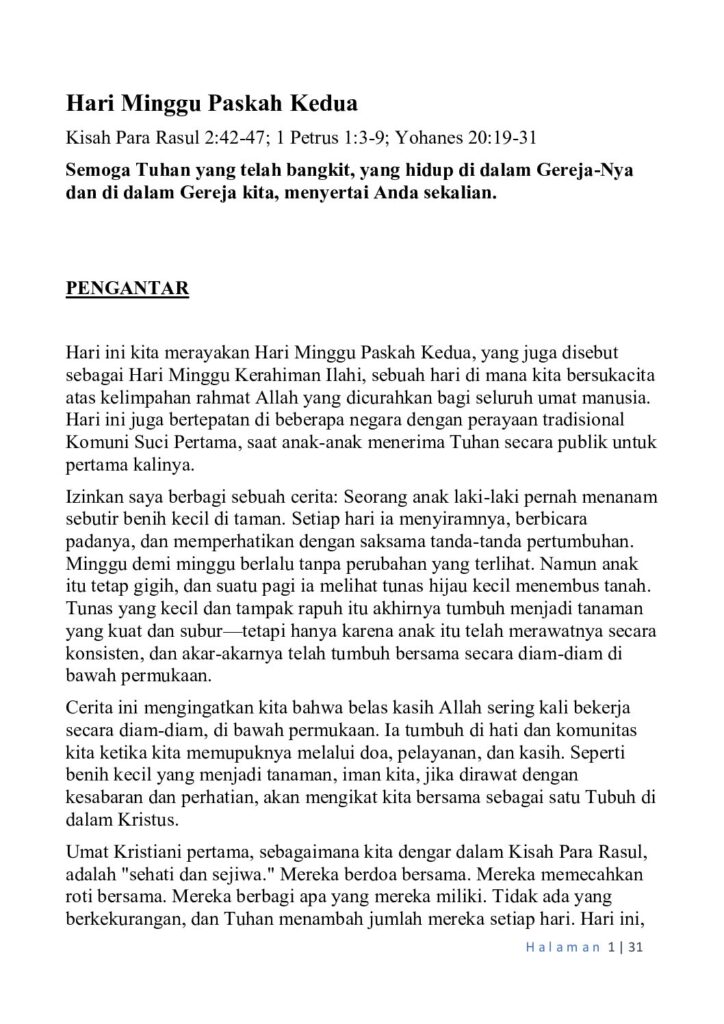 thumbnail of Second Week of Easter-A-2026- Indonesian