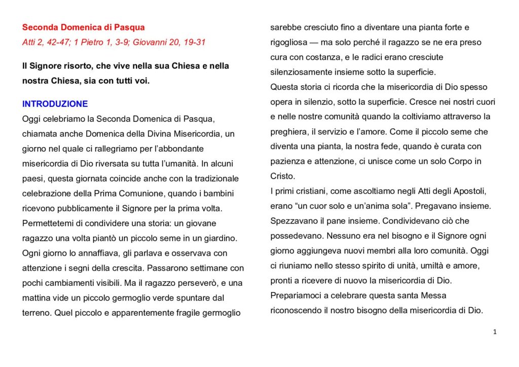 thumbnail of Seconda Settimana di Pasqua – A – 2026 – Italiano