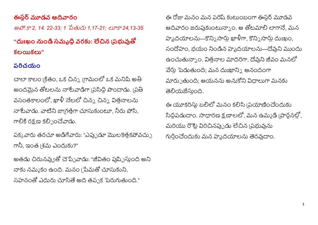 thumbnail of Third Sunday of Easter -A-2026 – Telugu