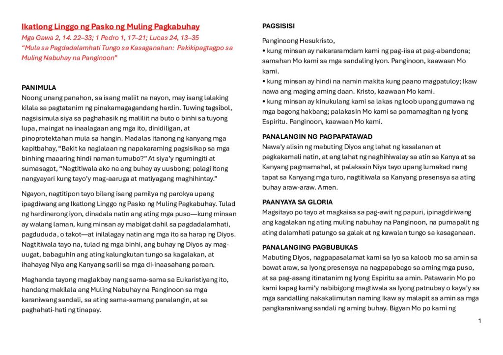 thumbnail of Third Week of Easter of Easter (A) 2026-Filipino