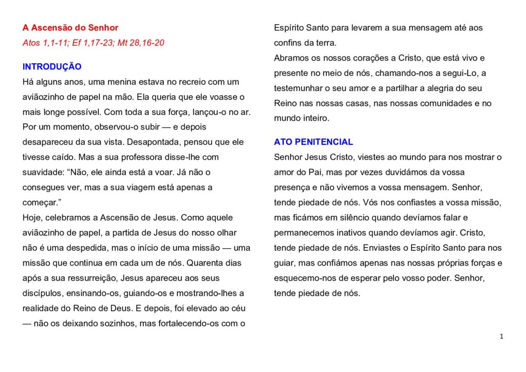thumbnail of Ascensão + Sétima Semana da Páscoa -A – 2026 – Portuguese