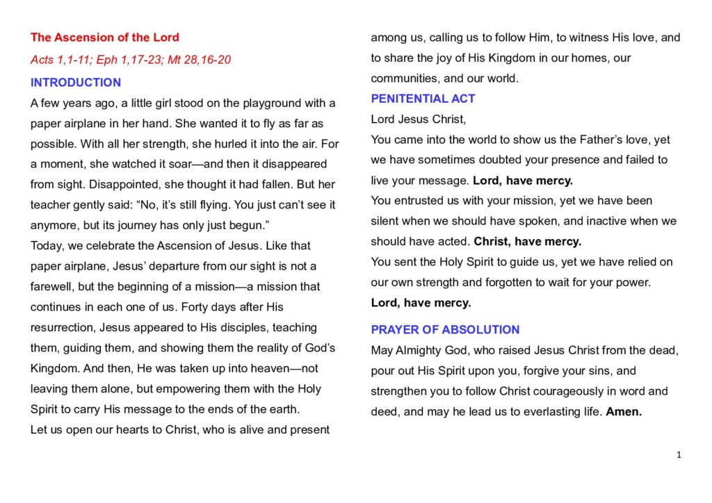 thumbnail of Ascension + 7th Week of Easter -A – 2026 – English