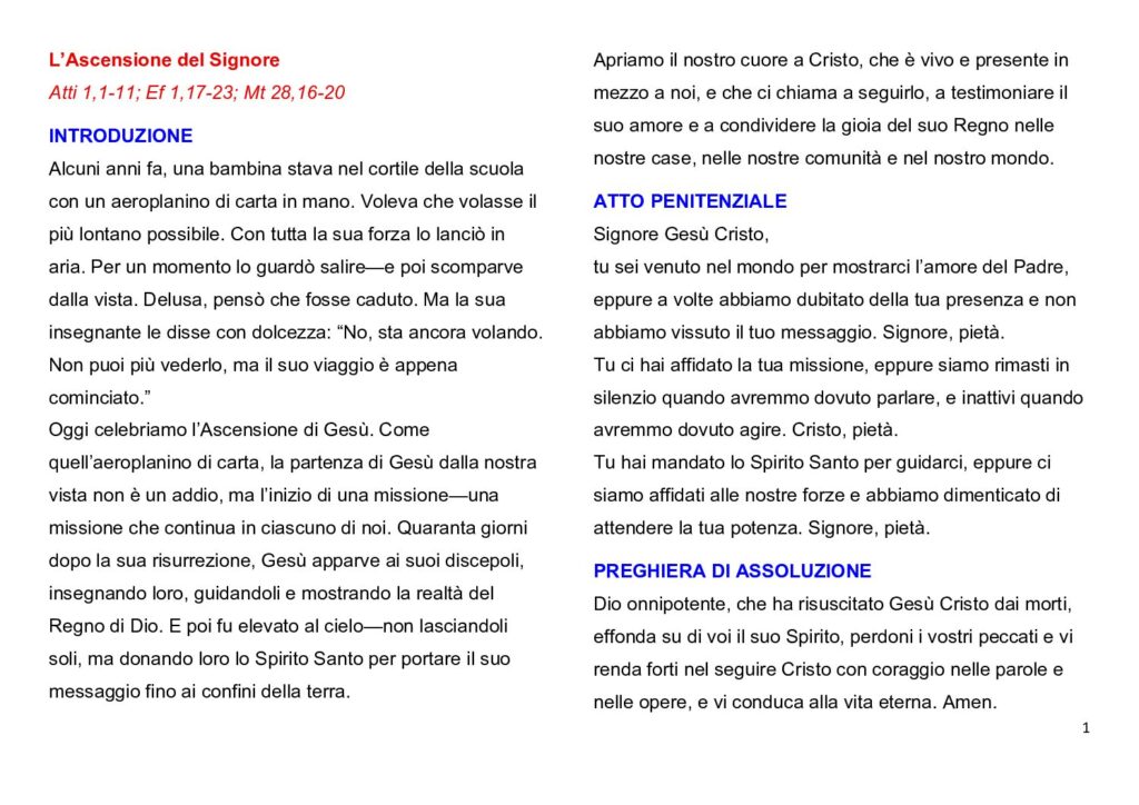 thumbnail of Ascensione + Settima Settimana di Pasqua -A – 2026 – Italiano