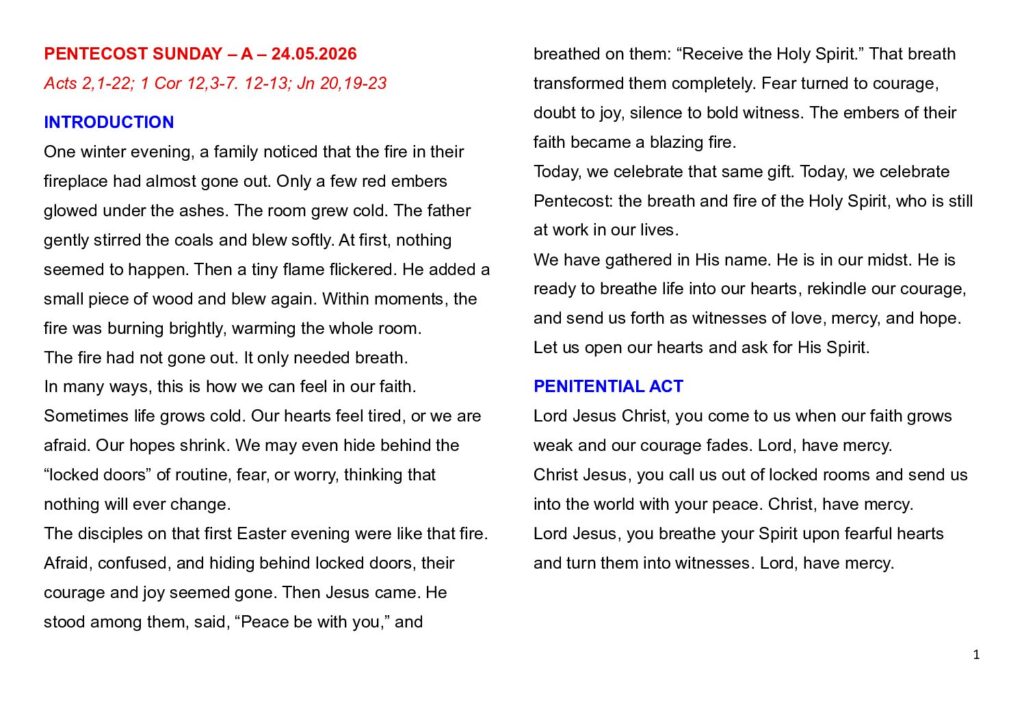 thumbnail of Pentecost + 8th Week of the Ord. Year -A – 2026 – English