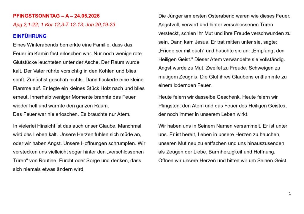 thumbnail of Pentecost + 8th Week of the Ord. Year -A – 2026 – German