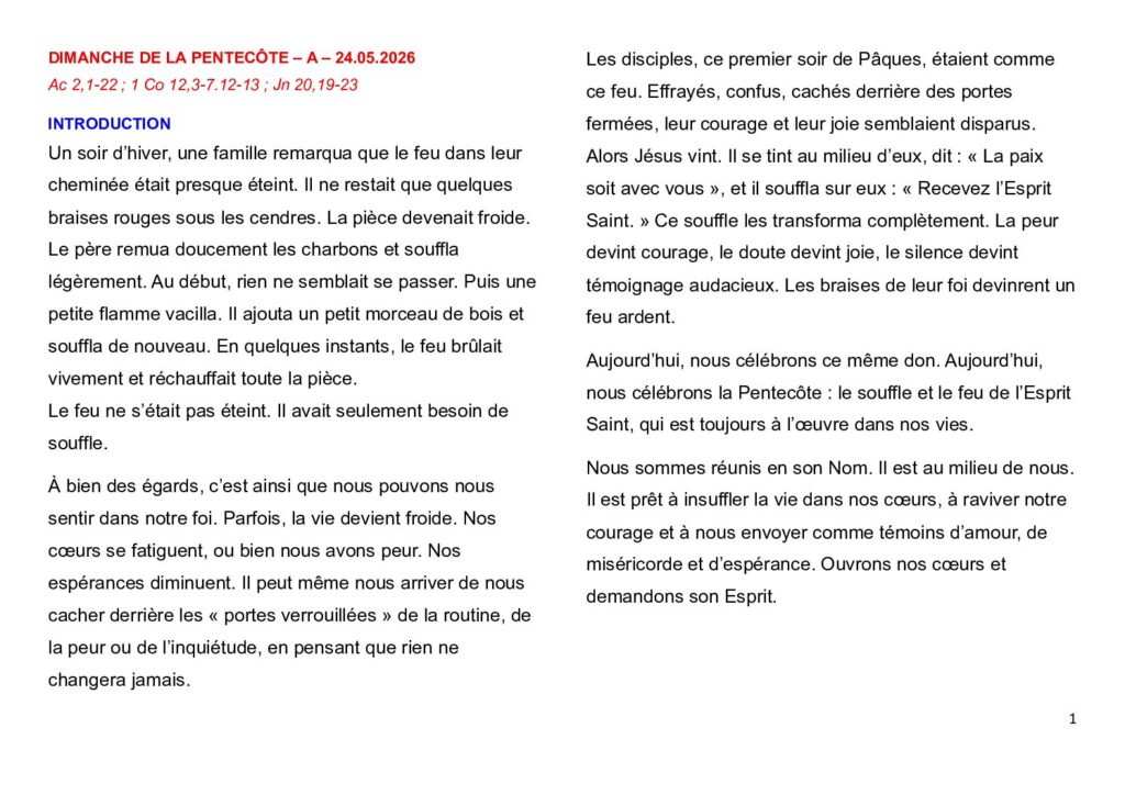 thumbnail of Pentecôte + 8ᵉ semaine du Temps Ordinaire-A-2026-French