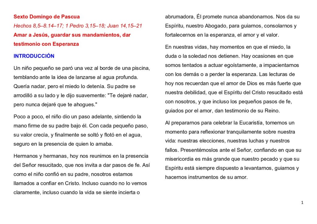 thumbnail of Sexta Semana de Pascua -A – 2026 – Spanish