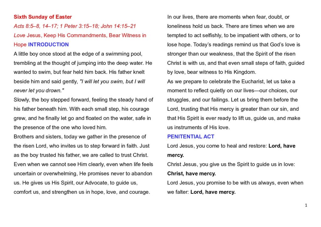 thumbnail of Sixth Week of Easter -A – 2026 – English