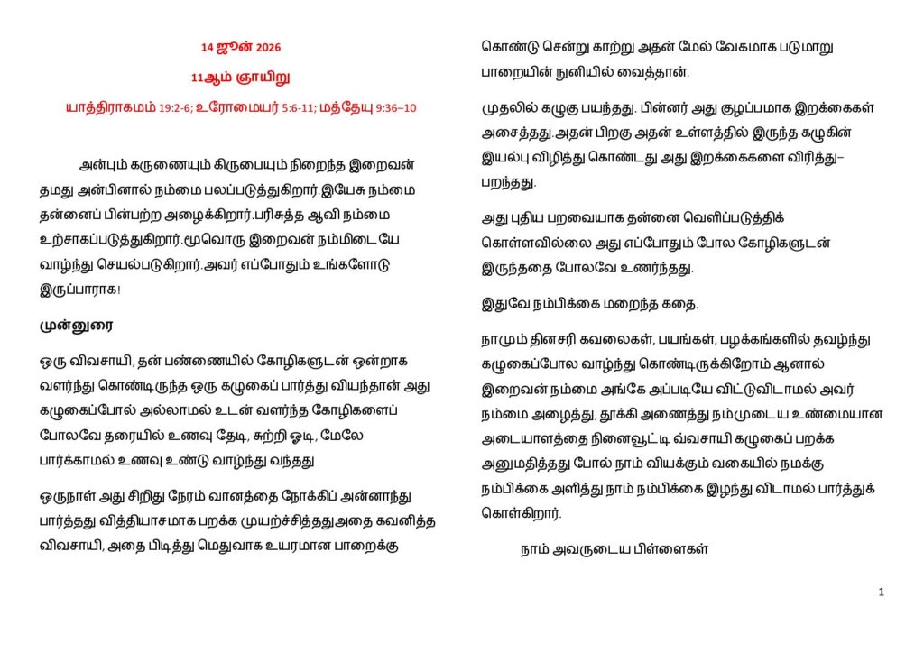 thumbnail of 11. Sunday of Ord. Year 2026 (A) -Tamil