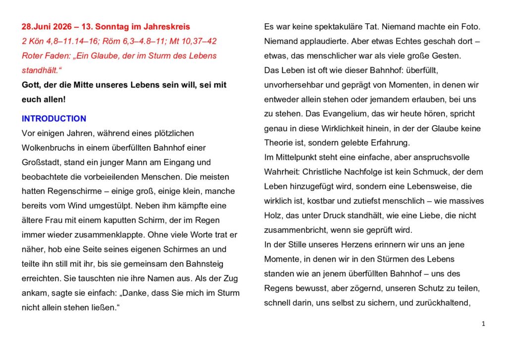 thumbnail of 13.Week Ord. Year 2026 (A) – Deutsch