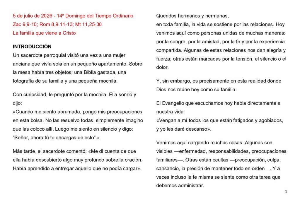 thumbnail of 14. Semana del Tiempo Ordinario 2026 (A) -Spanish