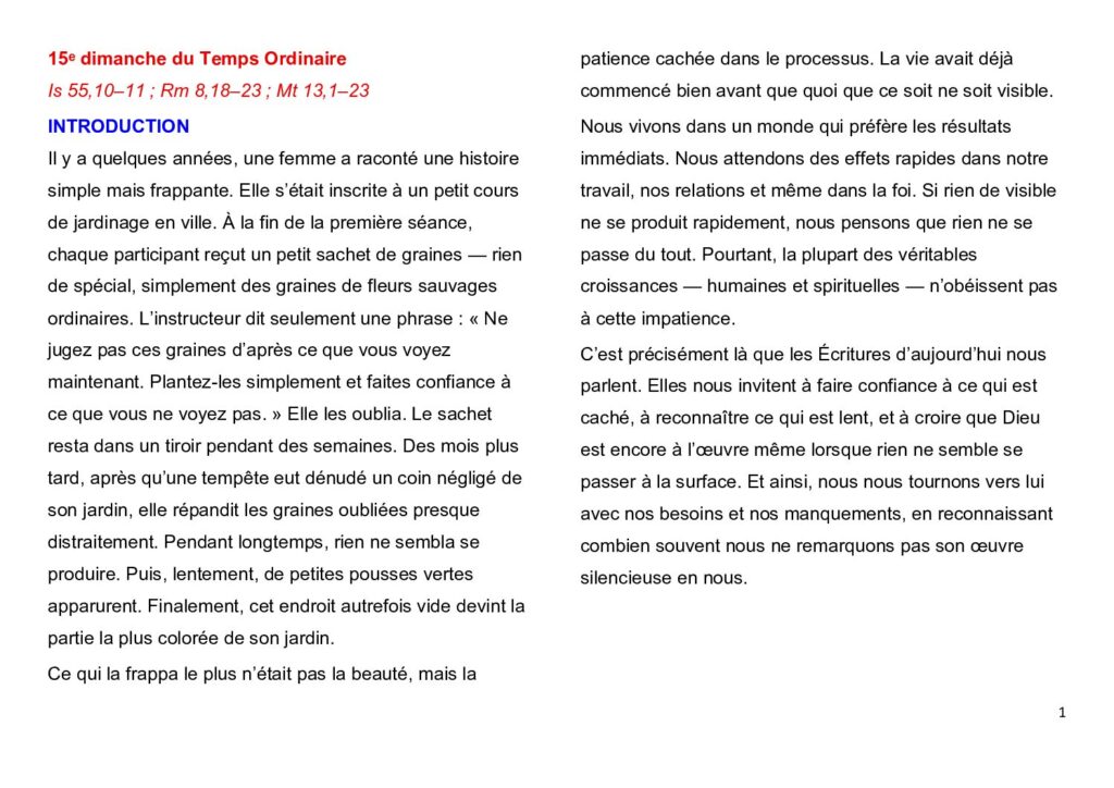 thumbnail of 15.Week Ord. Year 2026 (A) – French