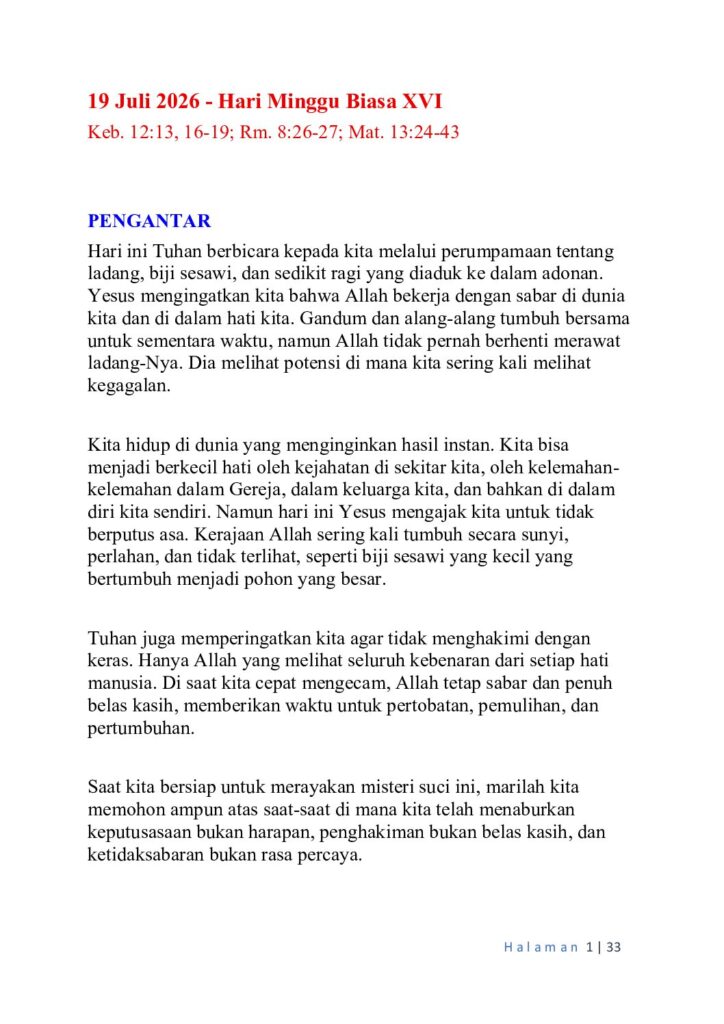 thumbnail of 16th Week of Ord Year (A) Indonesian