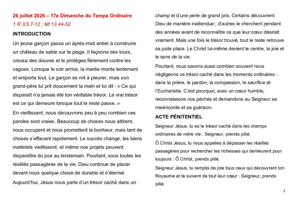 thumbnail of 17.Week Ord. Year 2026 (A) – French