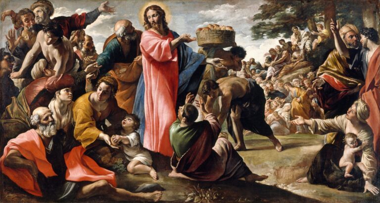 The Miracle of the Loaves and Fishes (1624-1625) Giovanni Lanfranco (Italian, 1582 - 1647)
