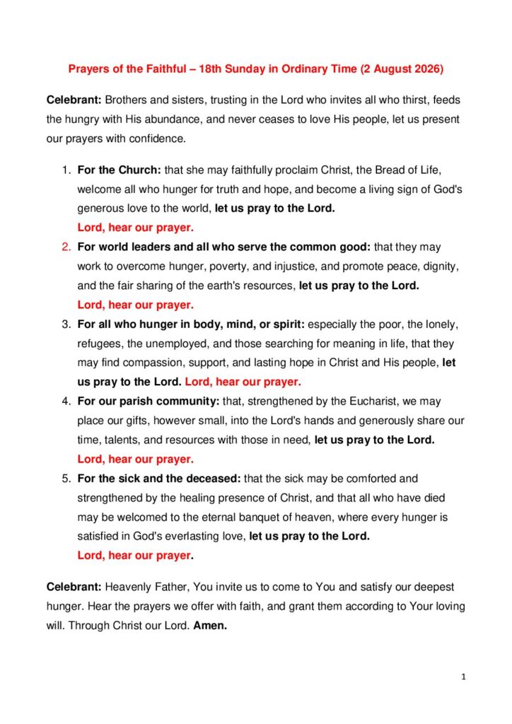 thumbnail of Prayers of the Faithful