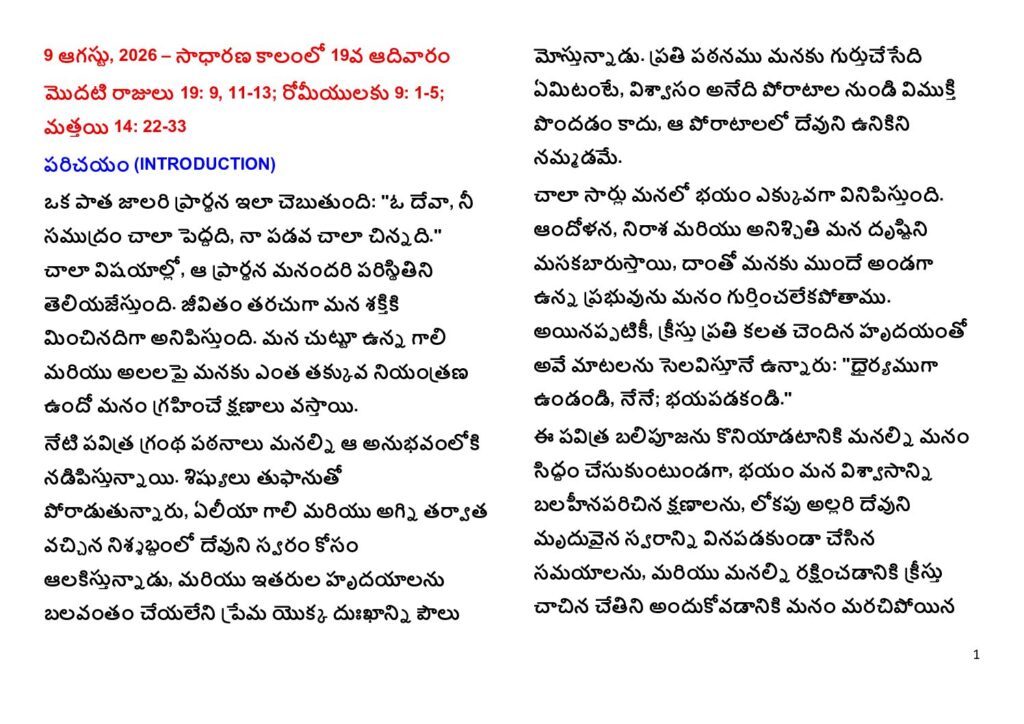 thumbnail of 19.Week Ord. Year 2026 (A) -Telugu
