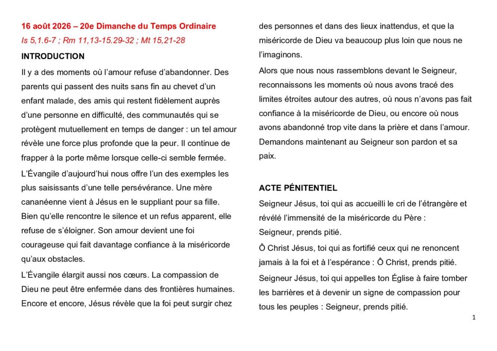 thumbnail of 20.Week Ord. Year 2026 (A) – French
