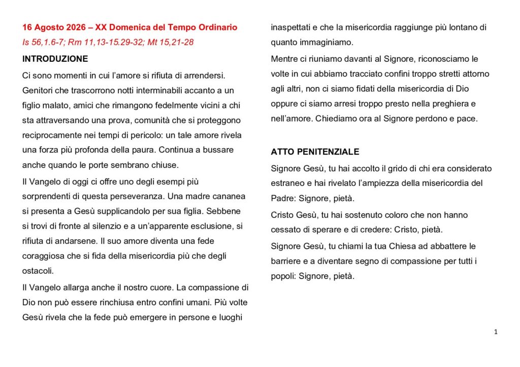 thumbnail of 20.Week Ord. Year 2026 (A) – Italiano