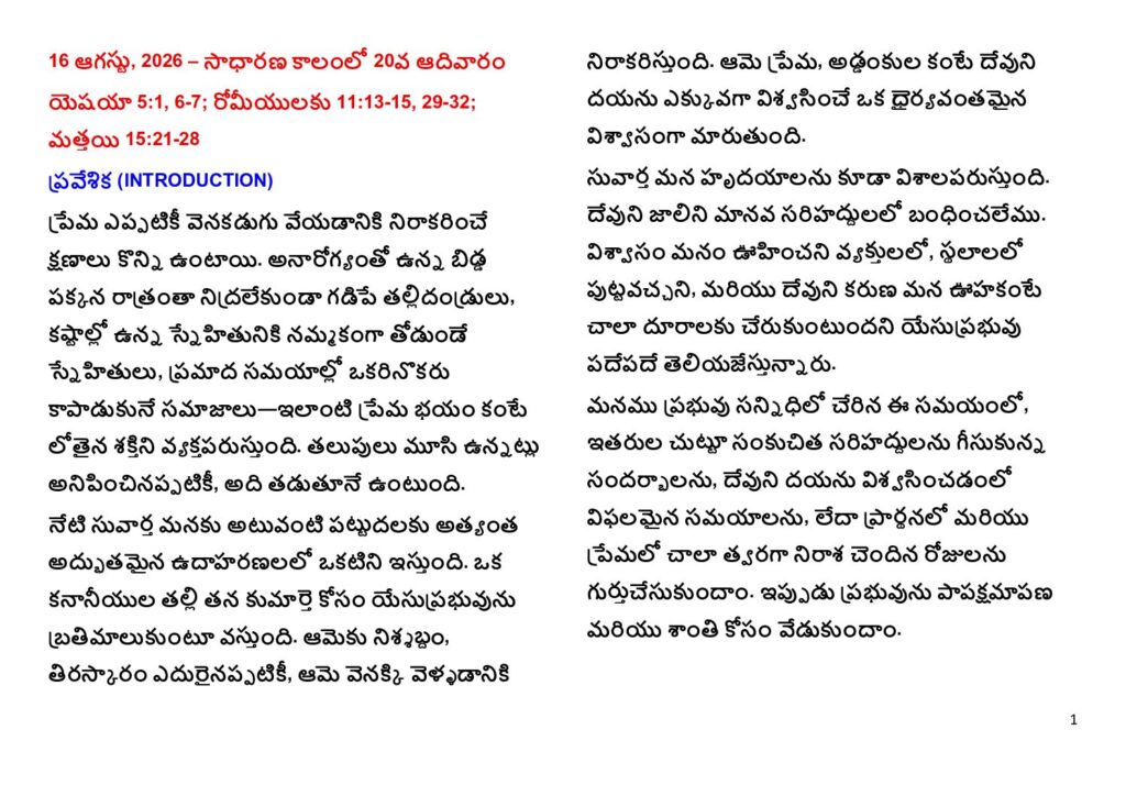 thumbnail of 20.Week Ord. Year 2026 (A) -Telugu