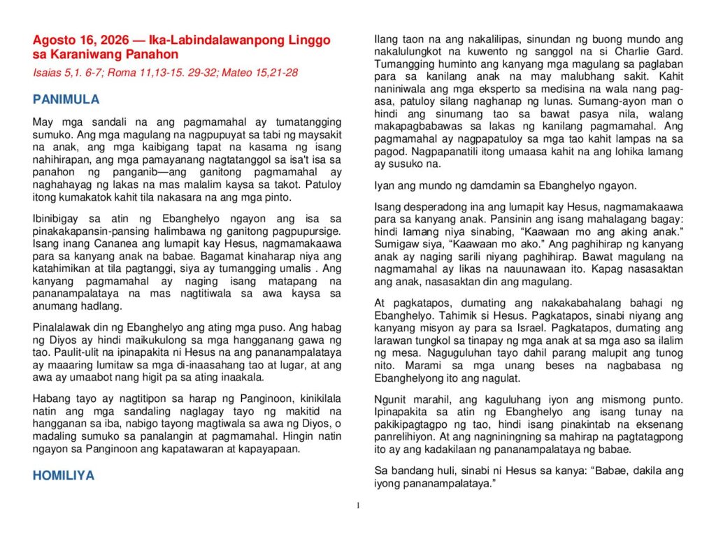 thumbnail of 20th Week Ord Year (A) 2026-Filipino
