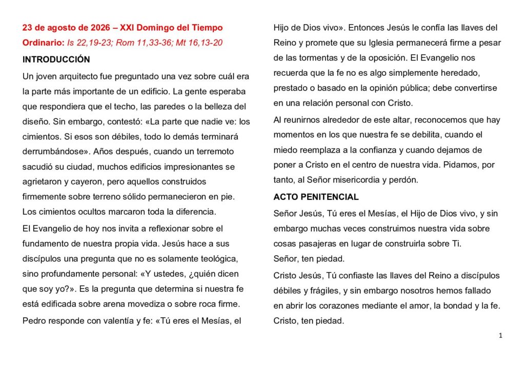thumbnail of 21. Semana del Tiempo Ordinario 2026 (A) -Spanish