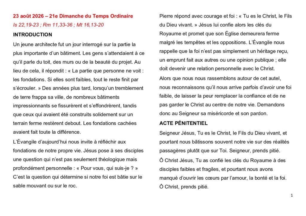 thumbnail of 21.Week Ord. Year 2026 (A) -French