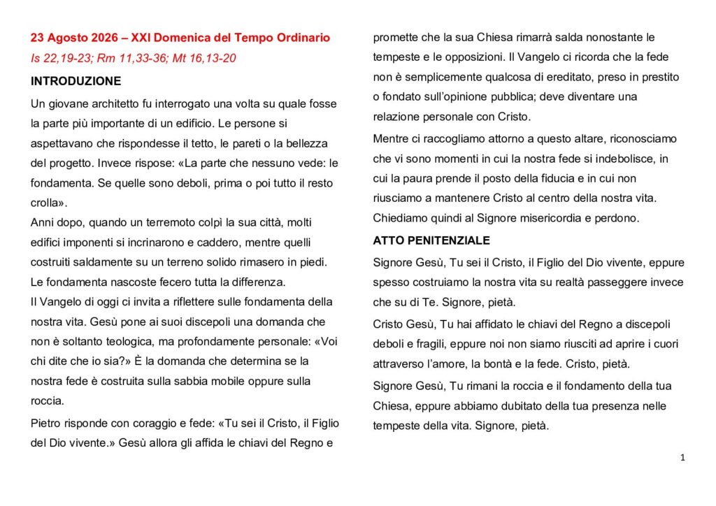 thumbnail of 21.Week Ord. Year 2026 (A) – Italiano