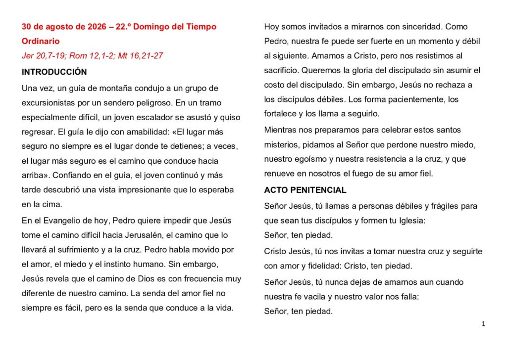 thumbnail of 22. Semana del Tiempo Ordinario 2026 (A) -Spanish