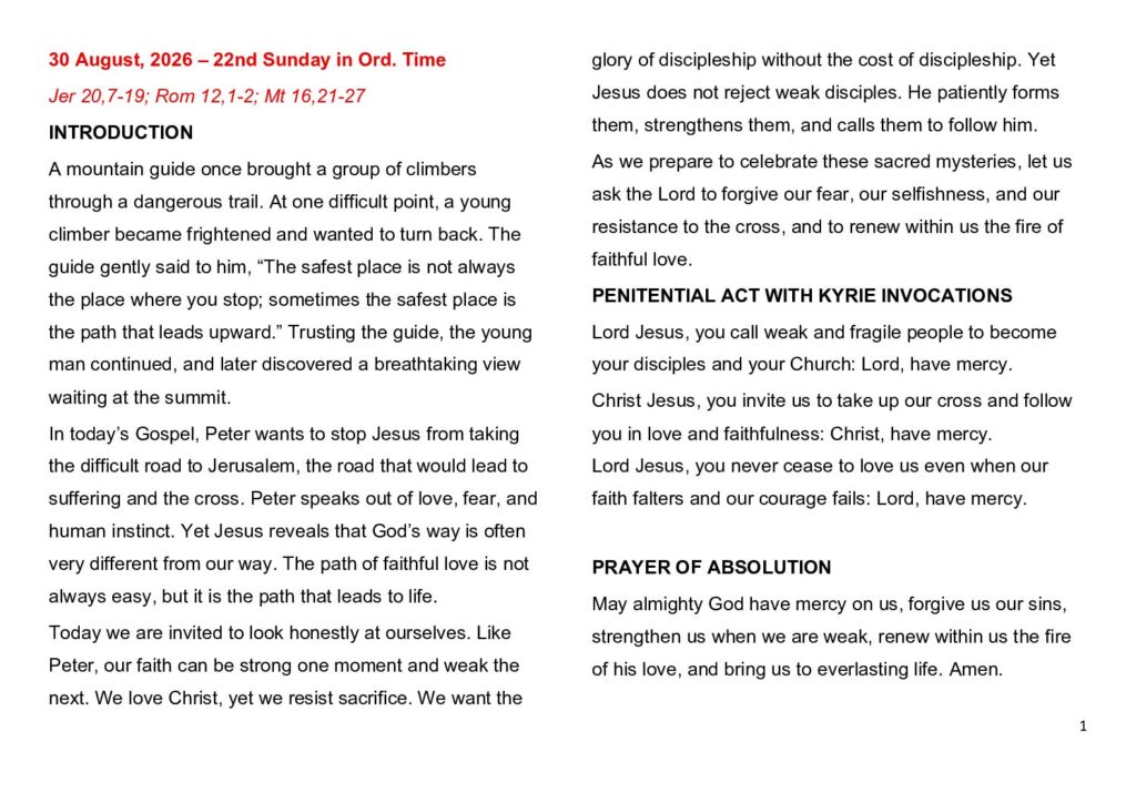 thumbnail of 22.Week Ord. Year 2026 (A) – English