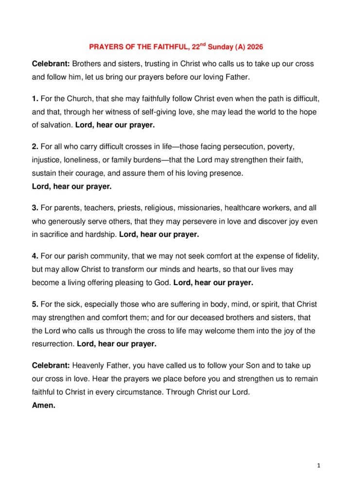 thumbnail of PRAYERS OF THE FAITHFUL