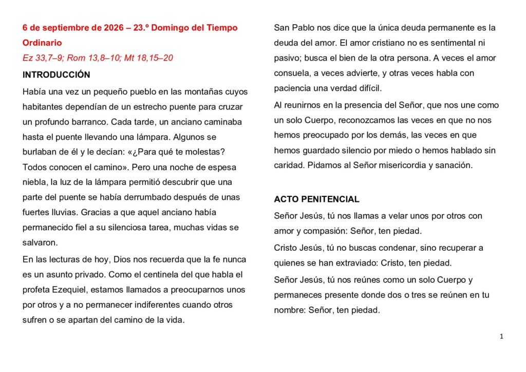 thumbnail of 23. Semana del Tiempo Ordinario 2026 (A) -Spanish