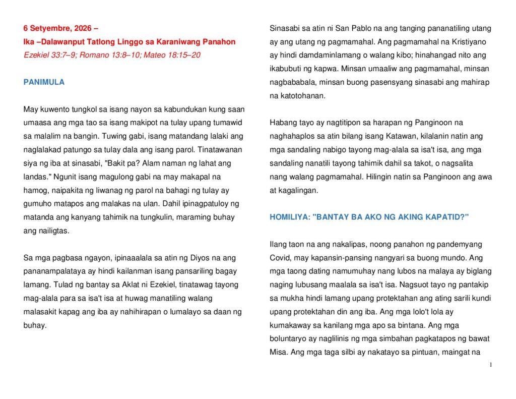 thumbnail of 23rd Week Ord Year (A) 2026 – Filipino
